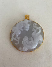 Load image into Gallery viewer, 18K CARVED WHITE JADE PENDANT
