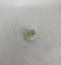 Load image into Gallery viewer, 18 KARAT GOLD TWO IN ONE WIDE JADE BAND
