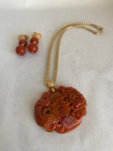 Load image into Gallery viewer, CARVED RED JADE PENDANT
