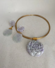 Load image into Gallery viewer, LARGE CARVED PEONY EARRINGS
