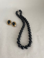Load image into Gallery viewer, 18K WHITE GOLD CHARCOAL GREY JADE BEADS NECKLACE
