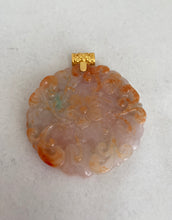 Load image into Gallery viewer, 18K CARVED RED JADE BLOSSOM PENDANT
