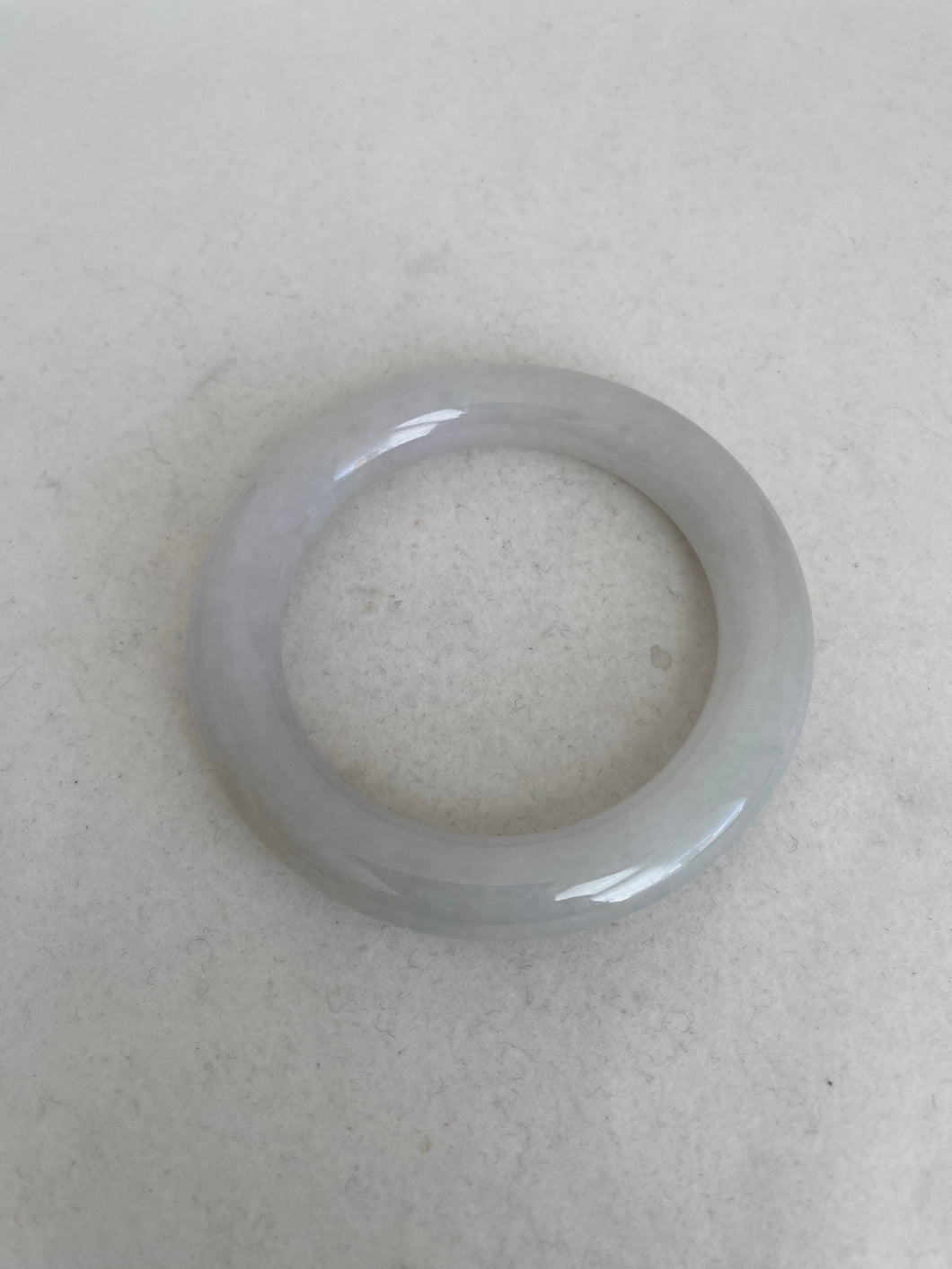 TRANSLUCENT ICY WHITE JADEITE JADE BANGLE