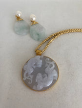 Load image into Gallery viewer, 18K CARVED WHITE JADE PENDANT

