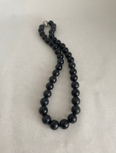 Load image into Gallery viewer, 18K WHITE GOLD CHARCOAL GREY JADE BEADS NECKLACE
