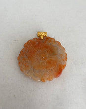 Load image into Gallery viewer, 18K CARVED RED JADE BLOSSOM PENDANT
