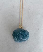 Load image into Gallery viewer, CARVED BLUE JADE RUYI PENDANT
