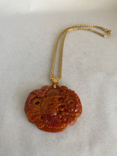 Load image into Gallery viewer, CARVED RED JADE PENDANT
