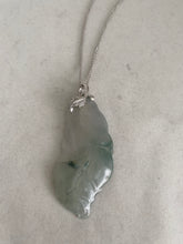 Load image into Gallery viewer, TRANSLUCENT ICY WITH GREEN JADE PENDANT

