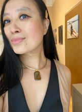 Load image into Gallery viewer, 18K CARVED DEEP BUTTERSCOTCH JADE PENDANT

