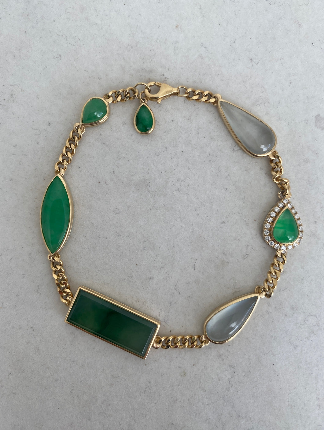 MULTI COLOERD JADE BRACELET