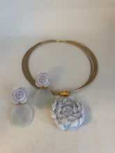 Load image into Gallery viewer, LARGE CARVED PEONY EARRINGS
