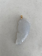 Load image into Gallery viewer, CARVED ICY WHITE JADEITE JADE PENDANT

