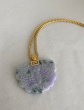 Load image into Gallery viewer, 18K LAVENDER JADEITE JADE CARVED BUTTERFLY SHAPE PENDANT
