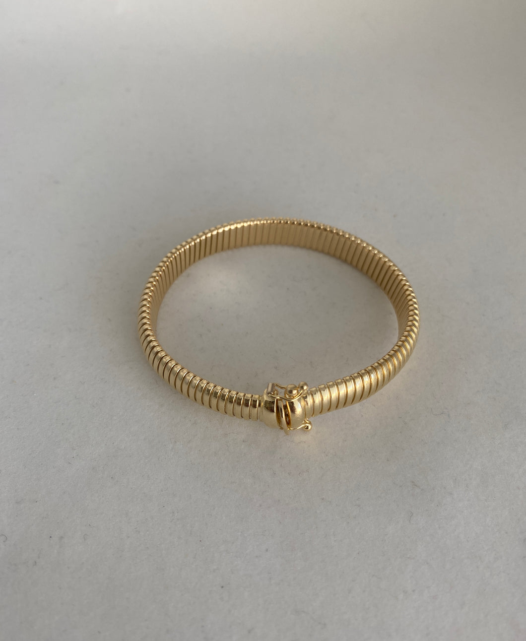 14K YELLOW GOLD DOME BRACELET