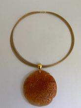 Load image into Gallery viewer, 18K CARVED RED JADE &quot;SHOU&quot; PENDANT
