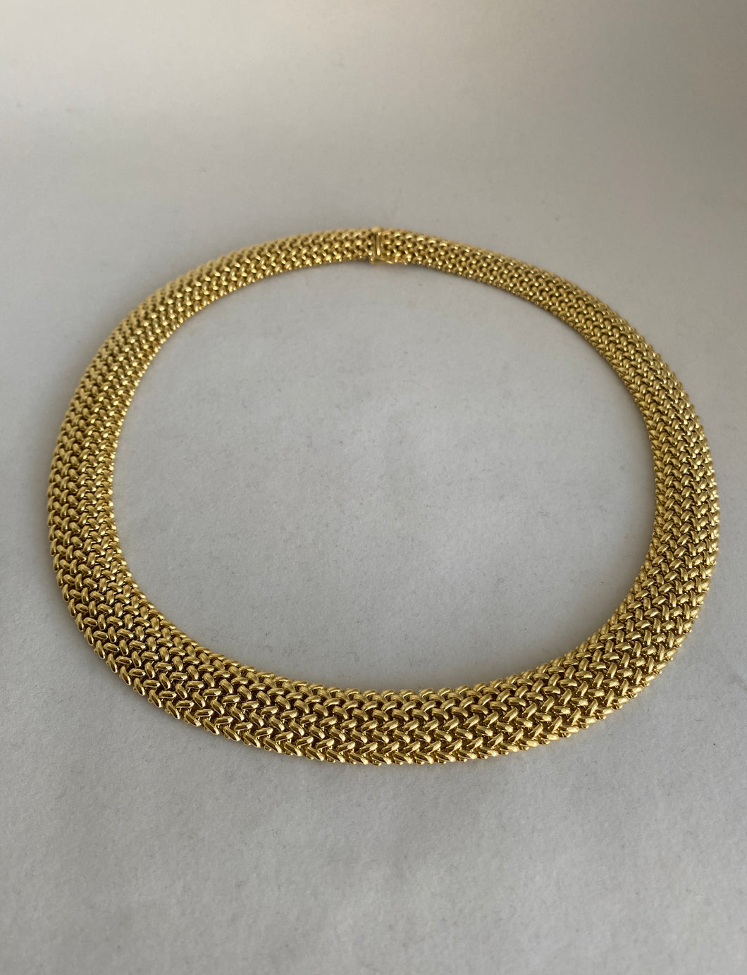 14K HAND WOVEN ITALIAN GOLD NECKLACE