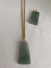 Load image into Gallery viewer, 18K TRANSLUCENT GREEN WITH SLIGHT COLOR OF LAVENDER JADE PENDANT
