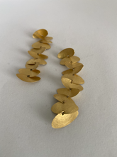 Load image into Gallery viewer, 18K LONG LEAF DANGLE EARRINGS
