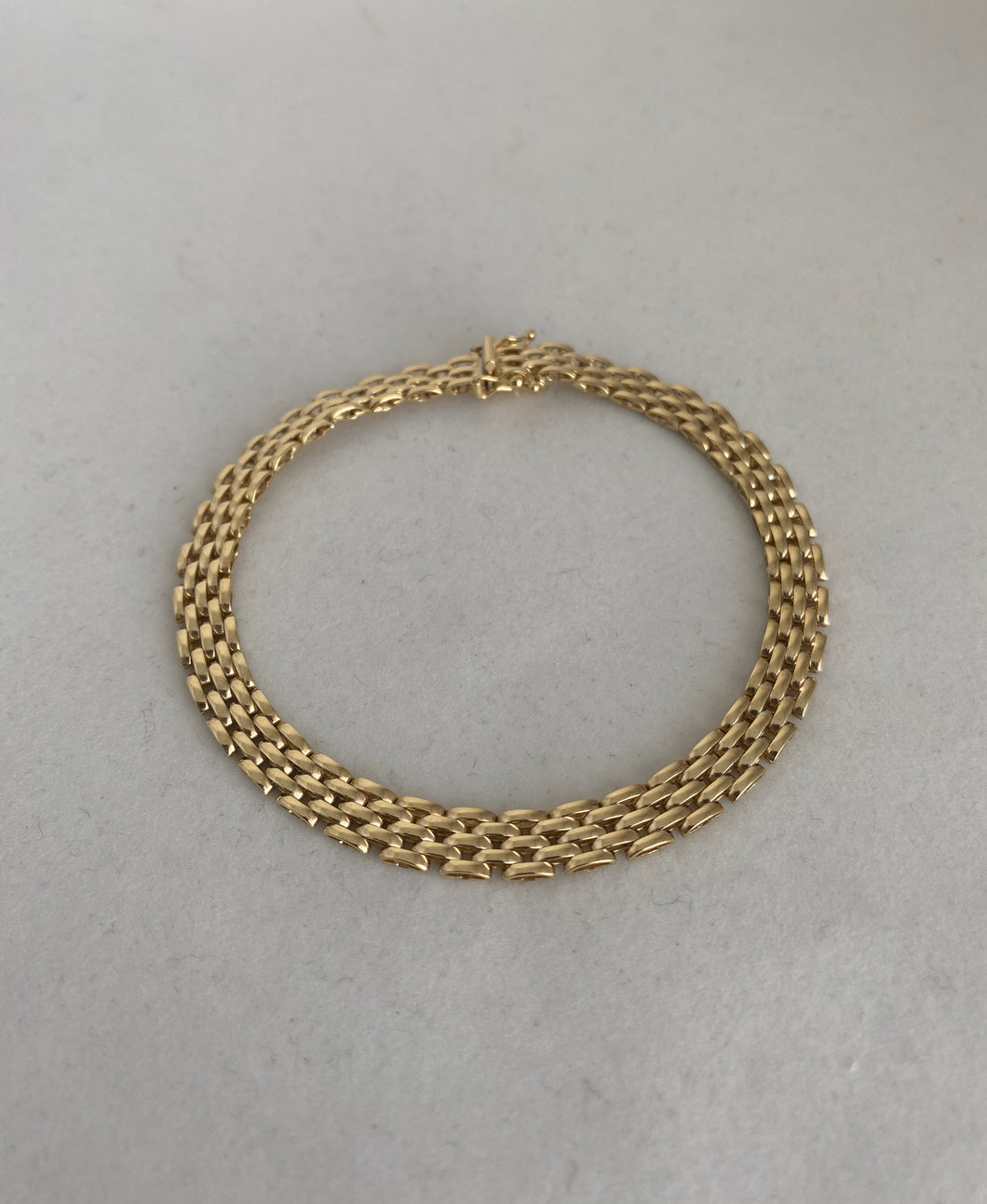 14 KARAT PANTHER 5 ROW BRACELET