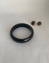 Load image into Gallery viewer, BLACK JADE BANGLE BRACELET
