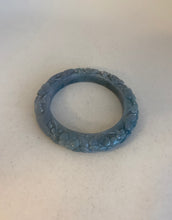 Load image into Gallery viewer, CARVED BLUE JADEITE JADE BANGLE
