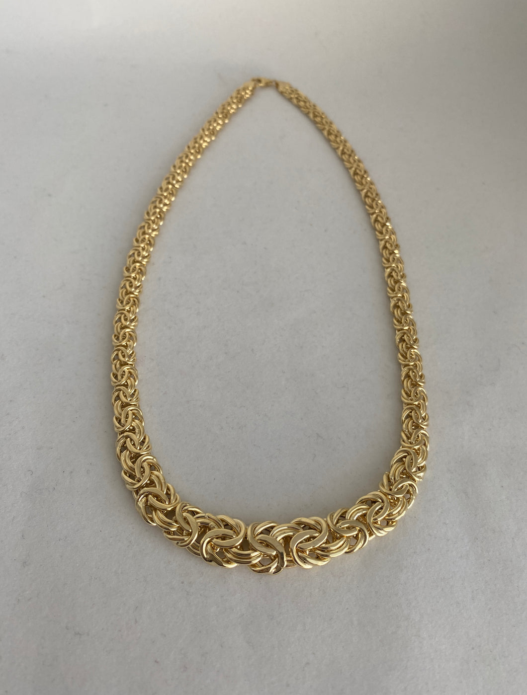 14KT BYZANTINE STYLE GRADUATED NECKLACE