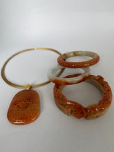 Load image into Gallery viewer, 18K CARVED RED JADE &quot;SHOU&quot; PENDANT
