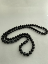 Load image into Gallery viewer, CHARCOAL GREY JADEITE JADE BEADS ROPE NECKLACE
