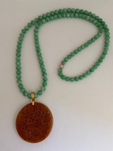 Load image into Gallery viewer, 18K LARGE CARVED RED JADE ENHANCER
