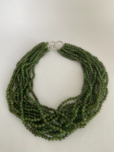 Load image into Gallery viewer, MULTI STRANDS LEAF GREEN NEPHRITE JADE NECKLACE
