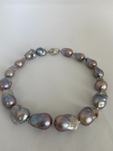 Load image into Gallery viewer, MULTI COLORED LARGE BAROQUE PEARL NECKLACE
